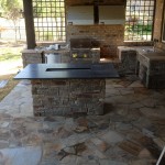 Slate Countertop in Marvin NC Outdoor Kitchen