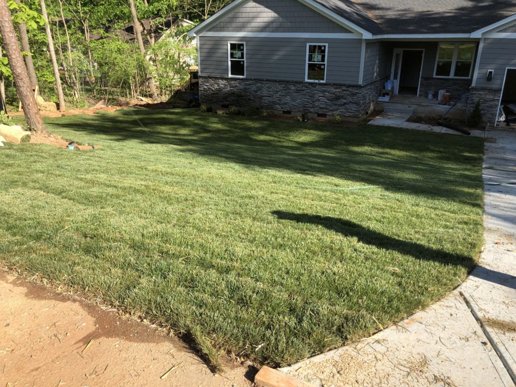 Charlotte Custom Home Builder Sod Laydown